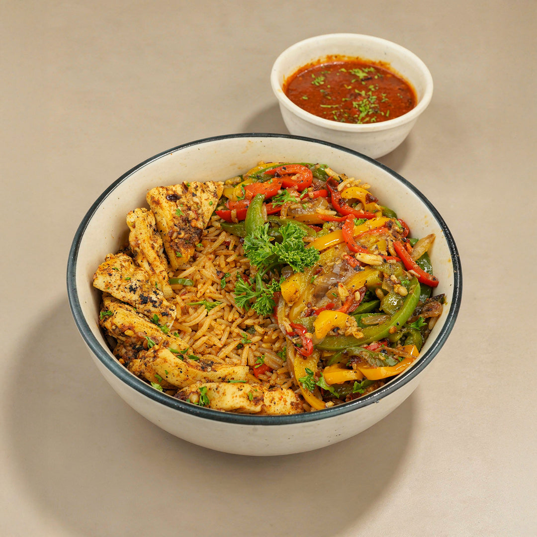 Cajun Paneer Steak Rice